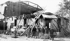 Demolition of Starks Hotel, mid 1940s
